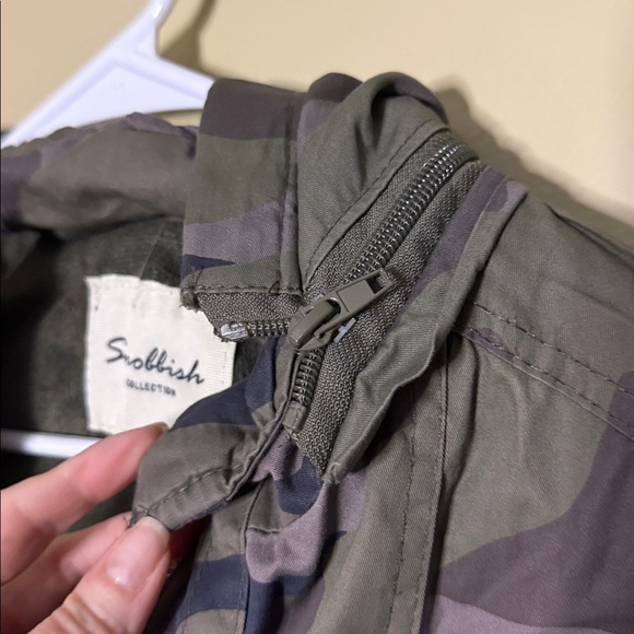 Snobbish Collection Camouflage Hooded Fleece Lined Coat Jacket Women’s Size XL - Picture 6 of 10